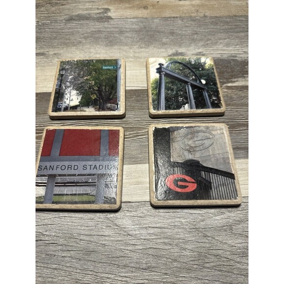 University of Georgia Ceramic Coasters -  Set of 4. - Picture 14 of 14